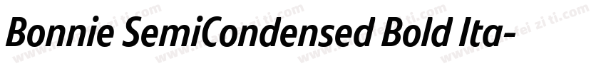 Bonnie SemiCondensed Bold Ita字体转换